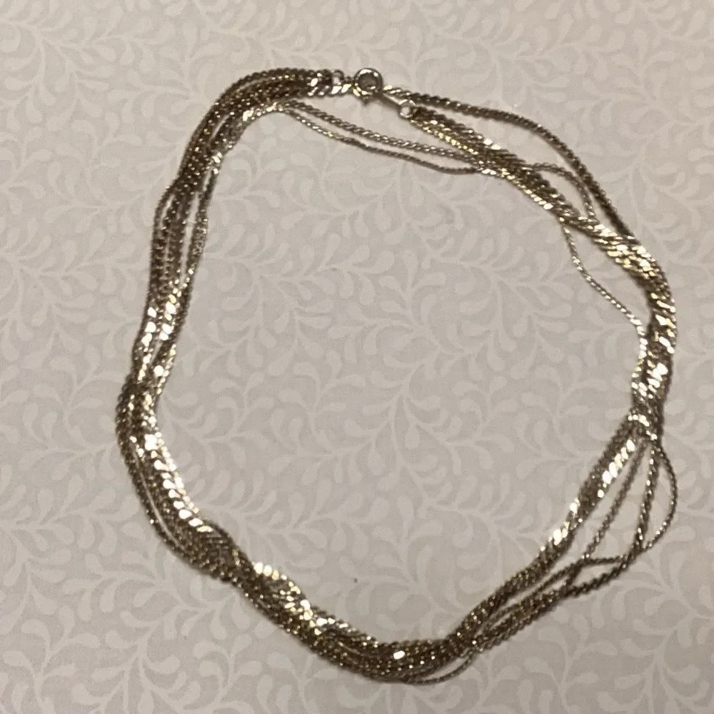 Multi Layers Goldtone Chain Necklace